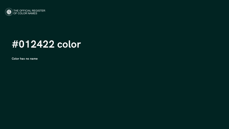 #012422 color image
