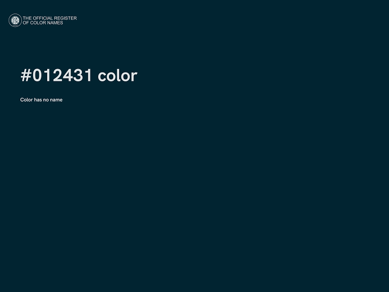 #012431 color image