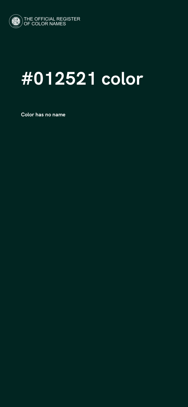 #012521 color image