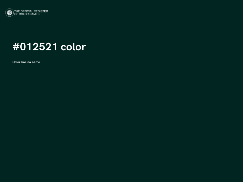 #012521 color image