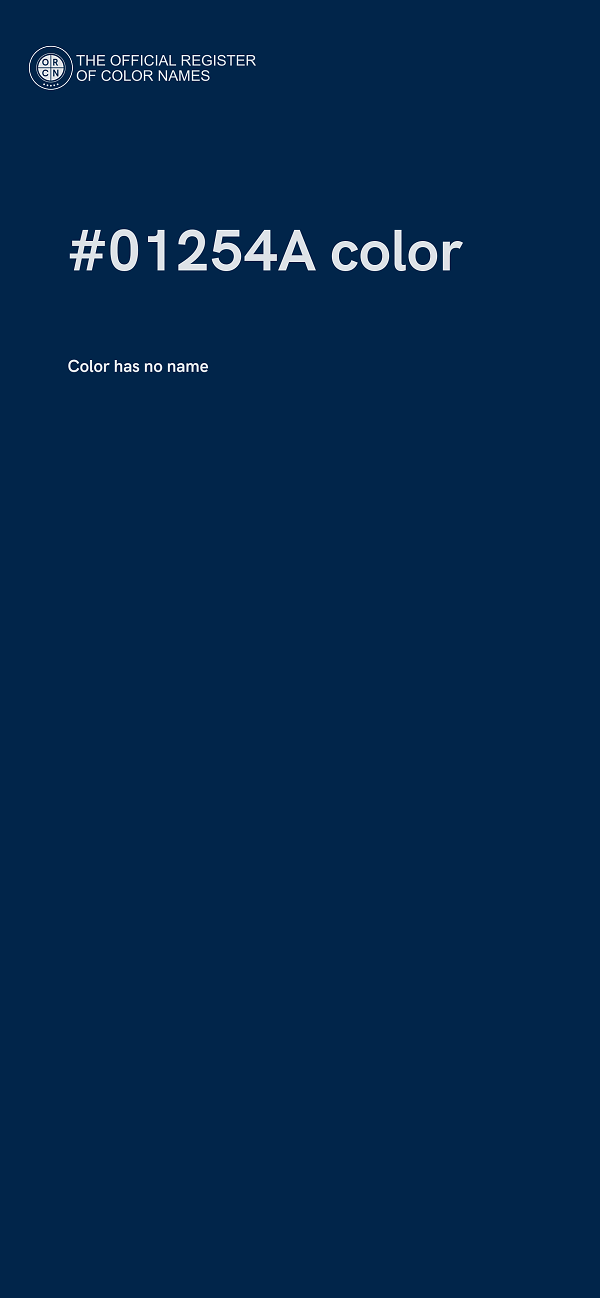 #01254A color image