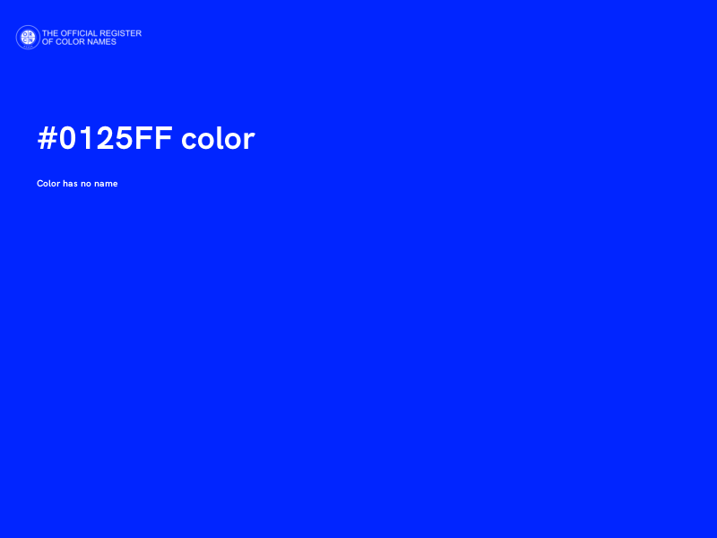 #0125FF color image