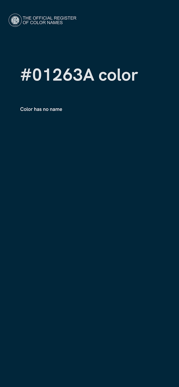 #01263A color image