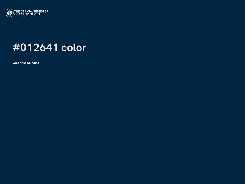 #012641 color image