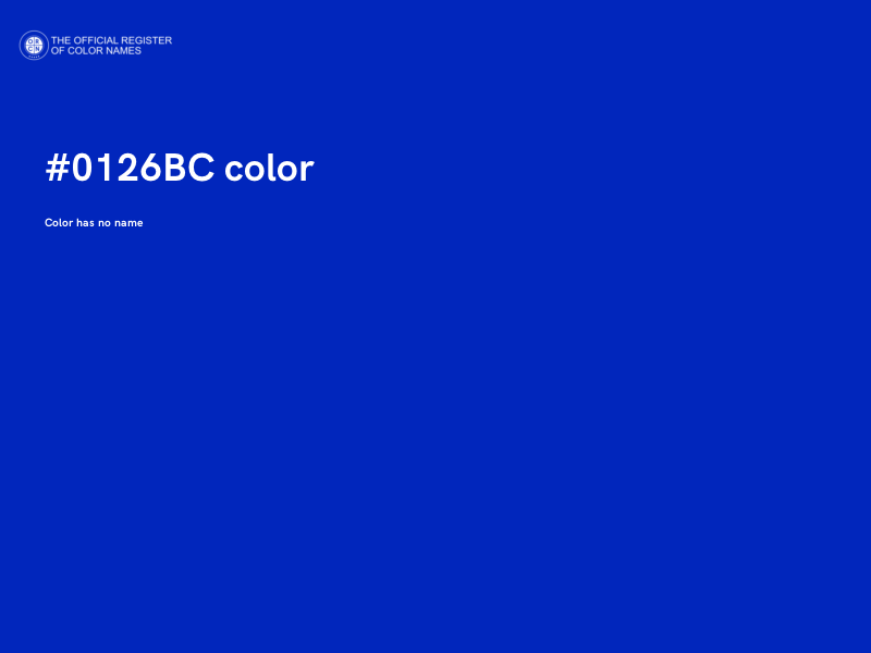 #0126BC color image