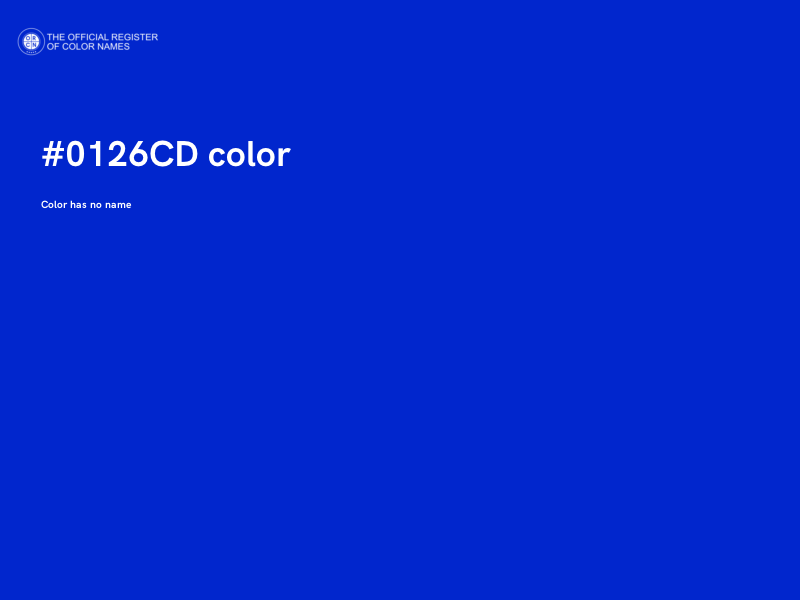 #0126CD color image