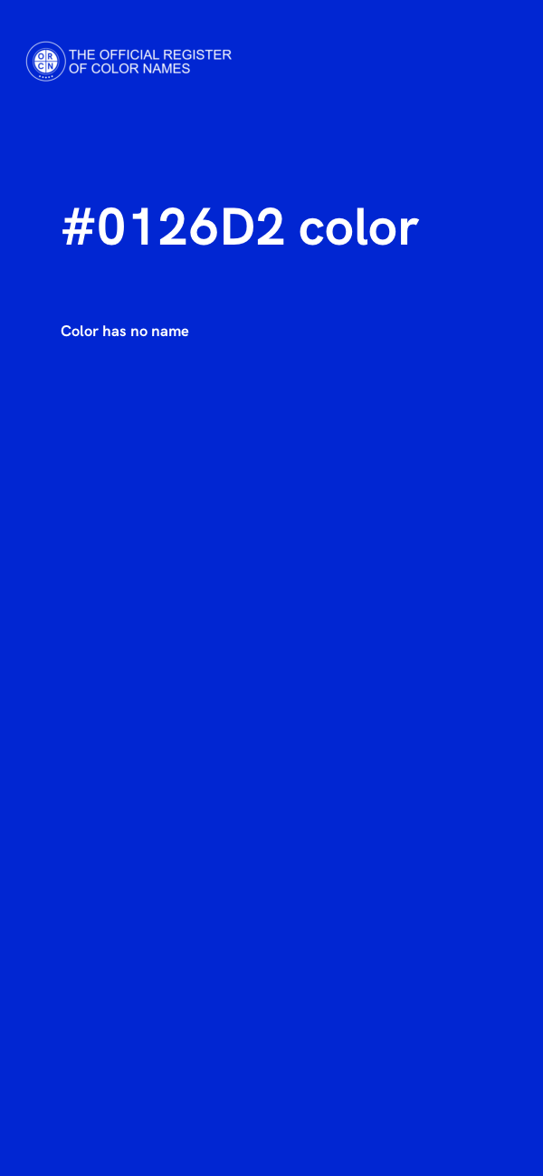 #0126D2 color image