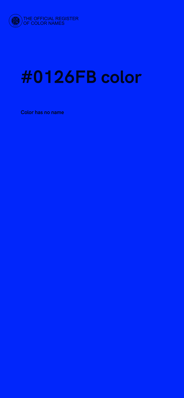 #0126FB color image