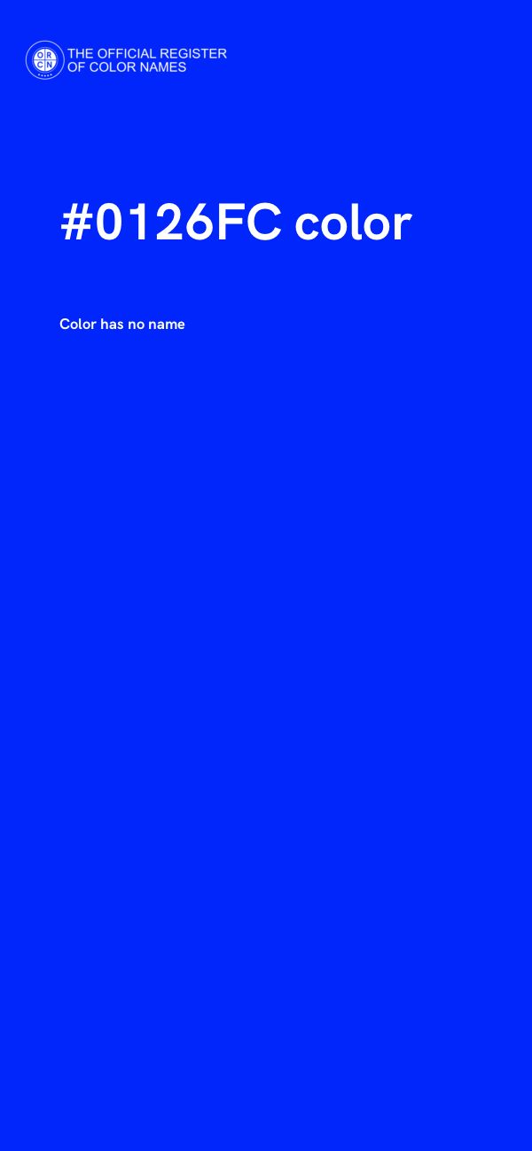 #0126FC color image
