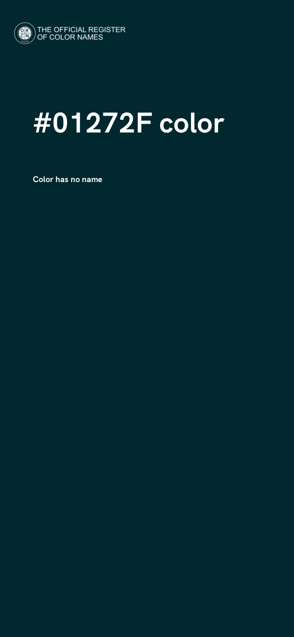 #01272F color image