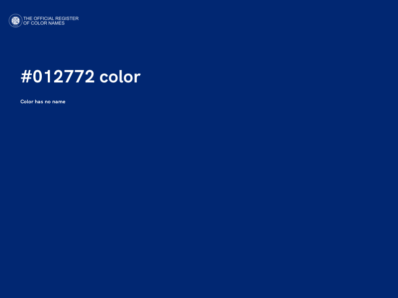 #012772 color image
