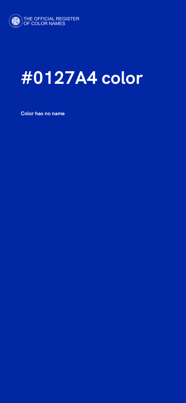 #0127A4 color image