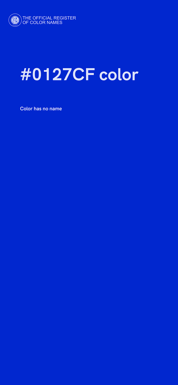 #0127CF color image