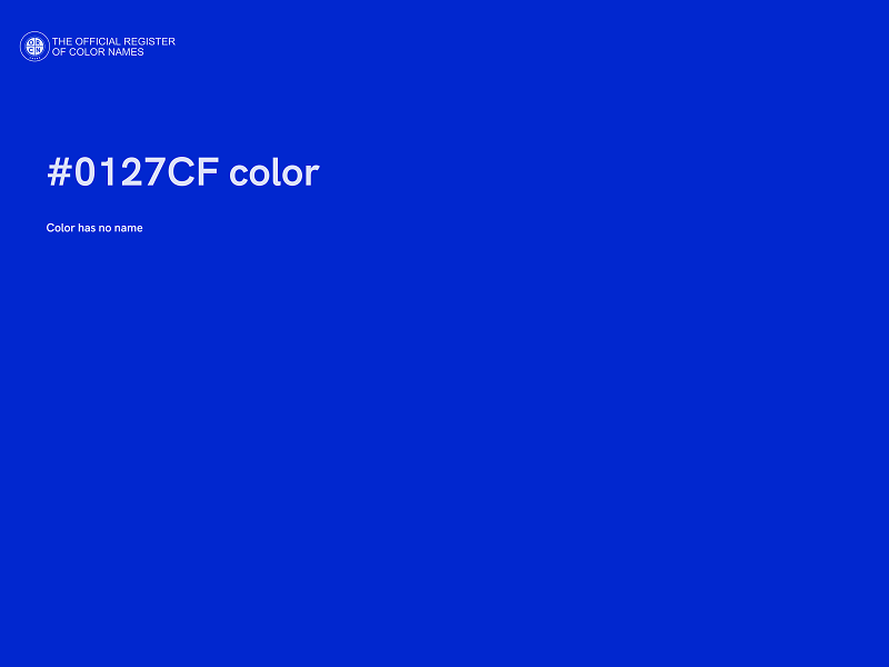 #0127CF color image