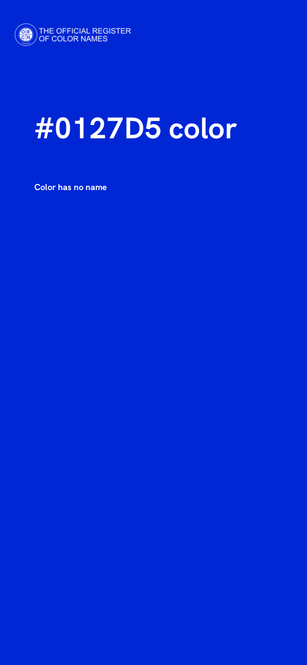 #0127D5 color image
