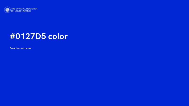 #0127D5 color image