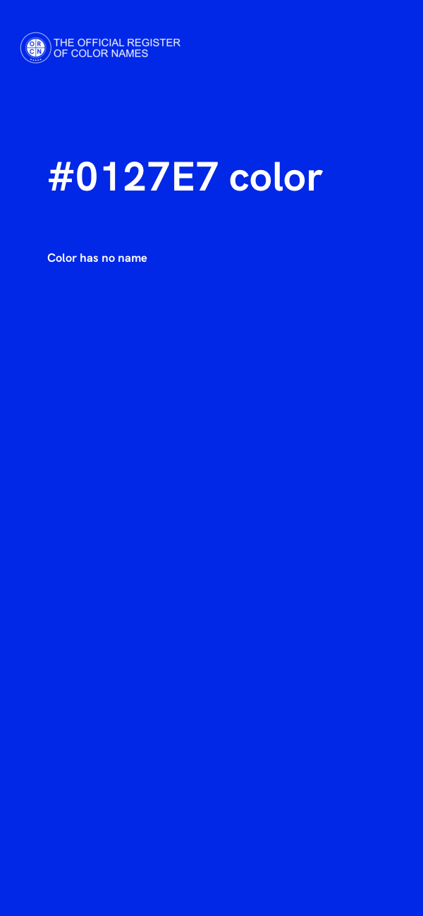 #0127E7 color image
