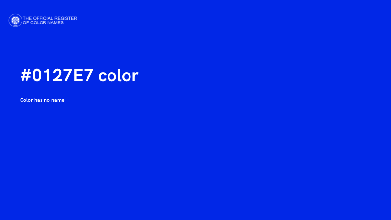 #0127E7 color image