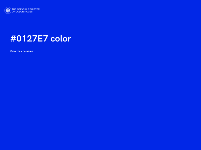 #0127E7 color image