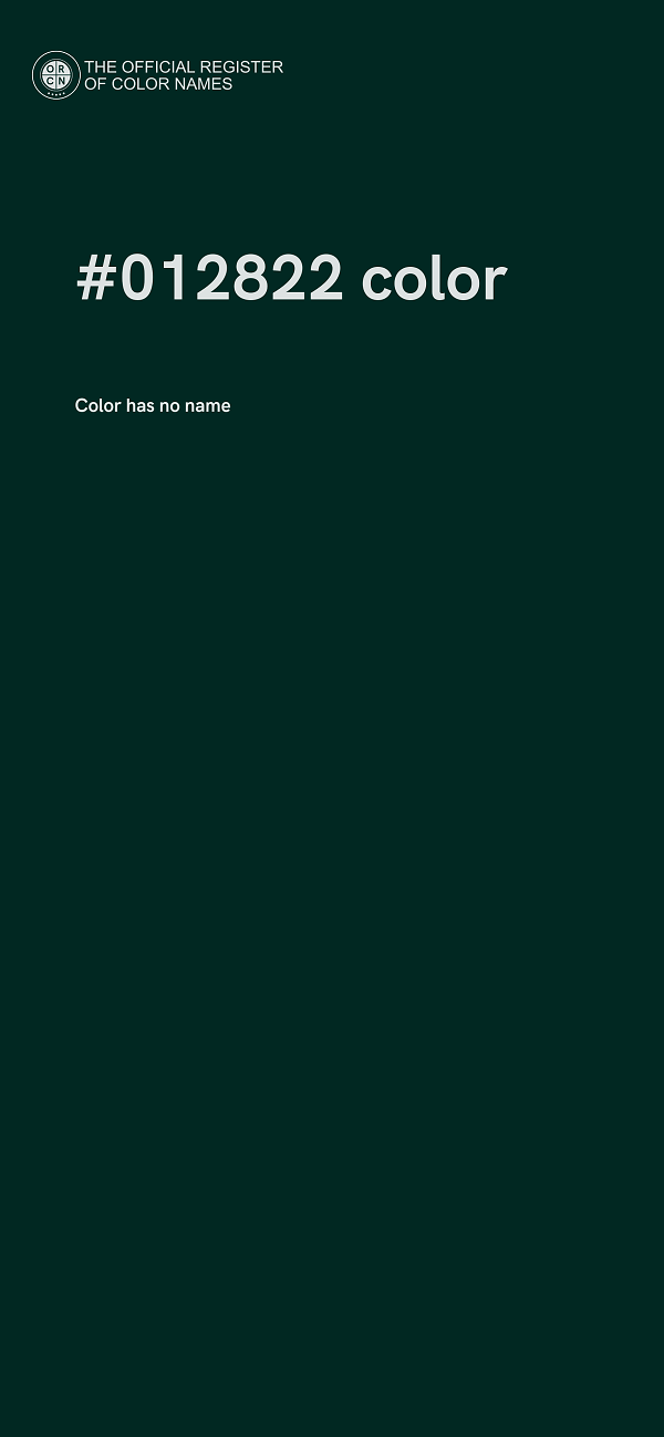 #012822 color image