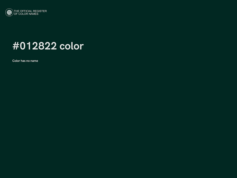 #012822 color image