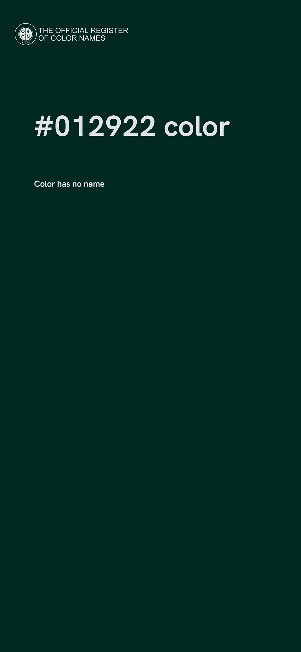 #012922 color image