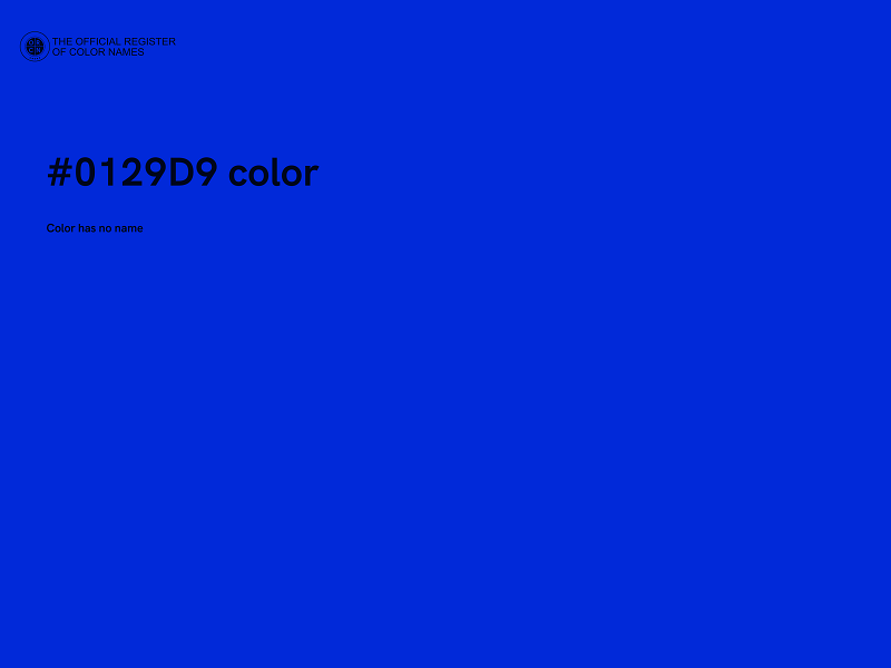 #0129D9 color image