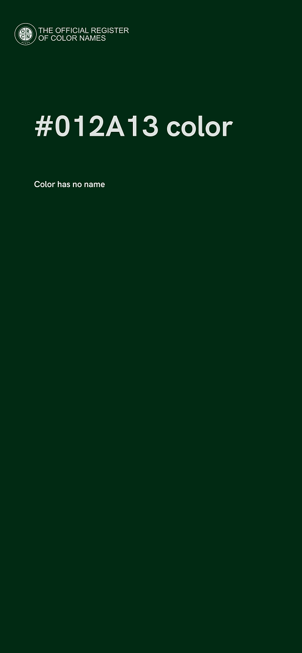 #012A13 color image