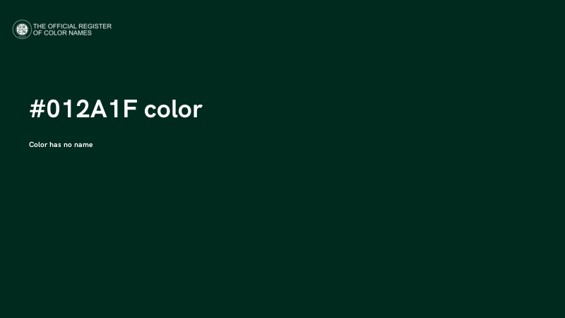 #012A1F color image