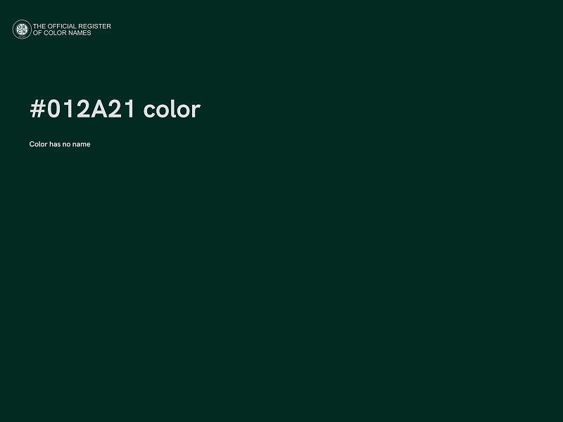 #012A21 color image