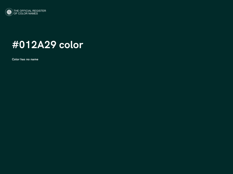 #012A29 color image