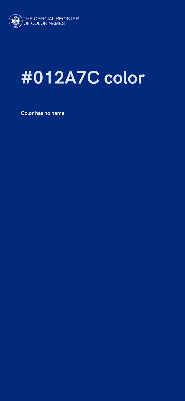 #012A7C color image
