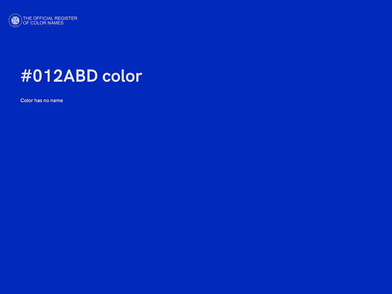 #012ABD color image