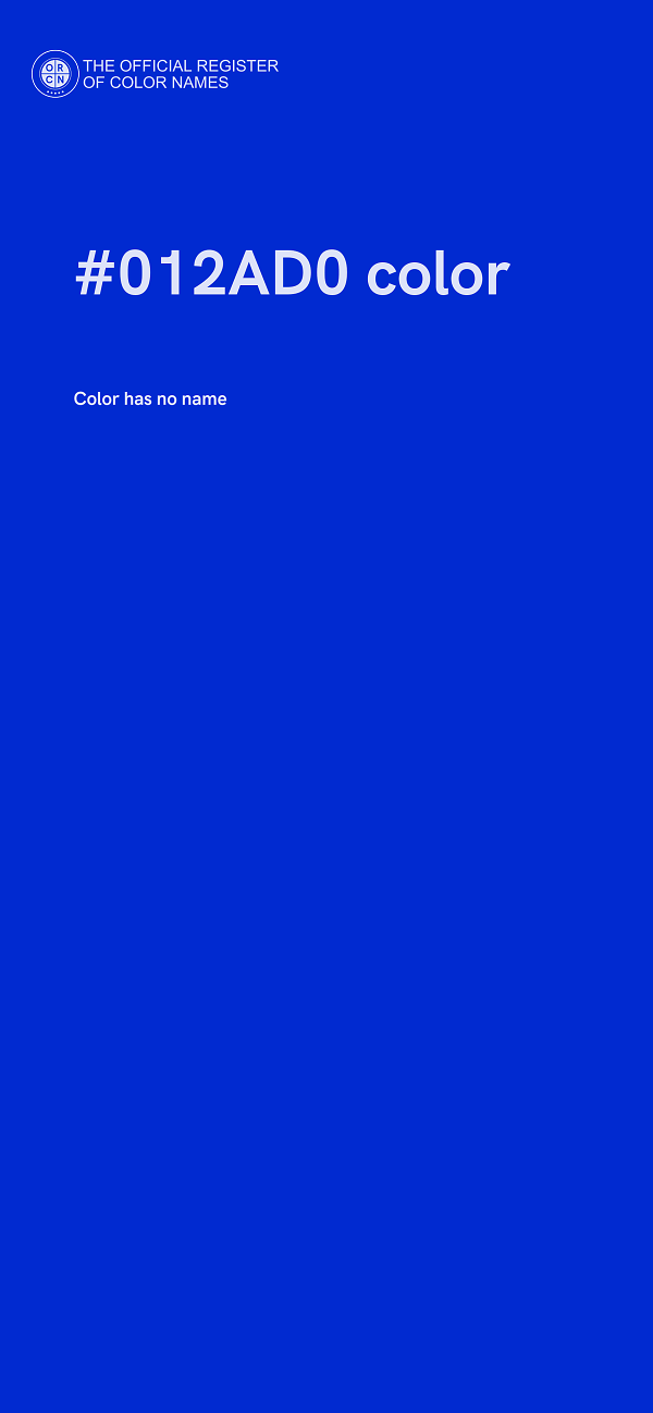 #012AD0 color image