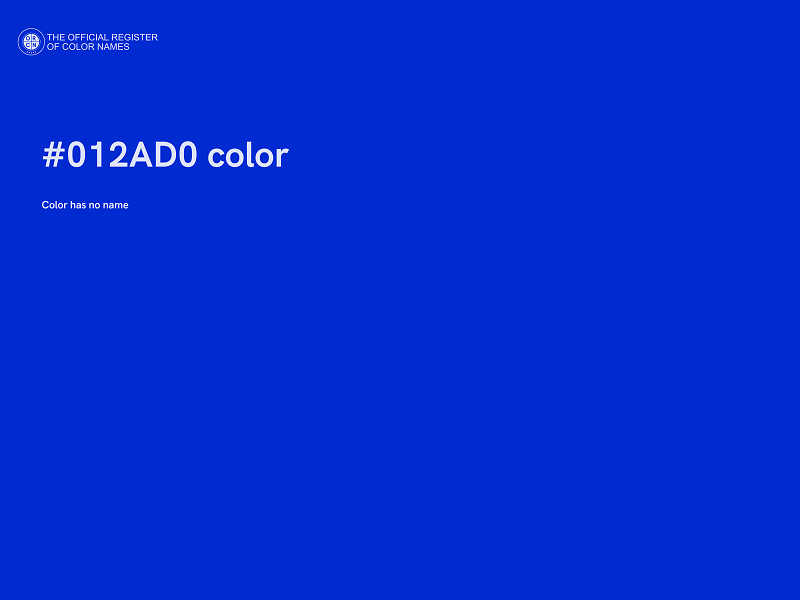 #012AD0 color image