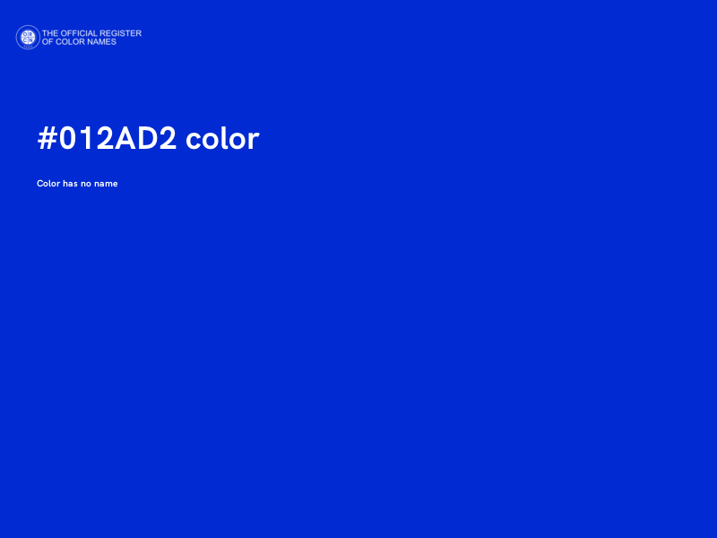 #012AD2 color image