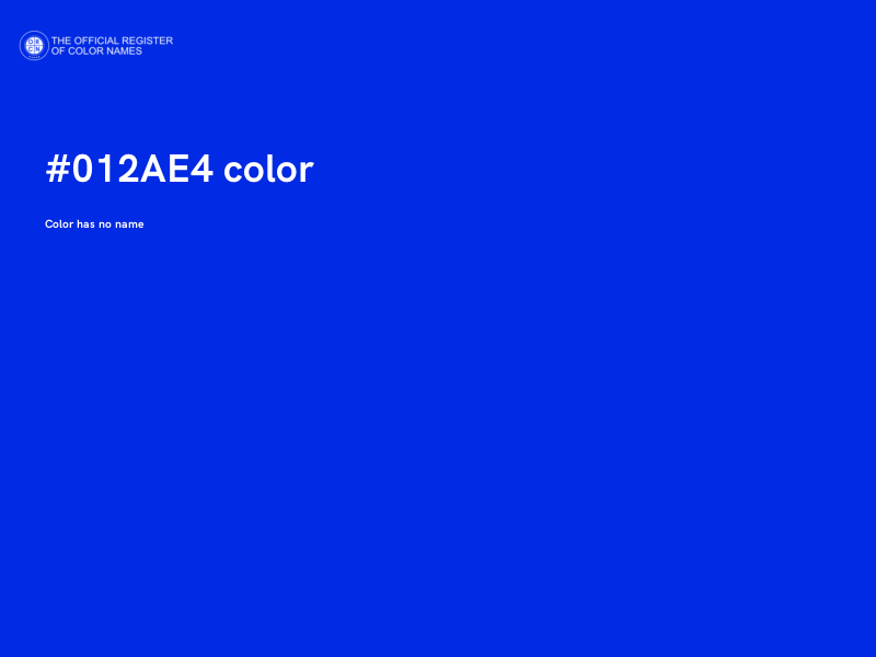 #012AE4 color image