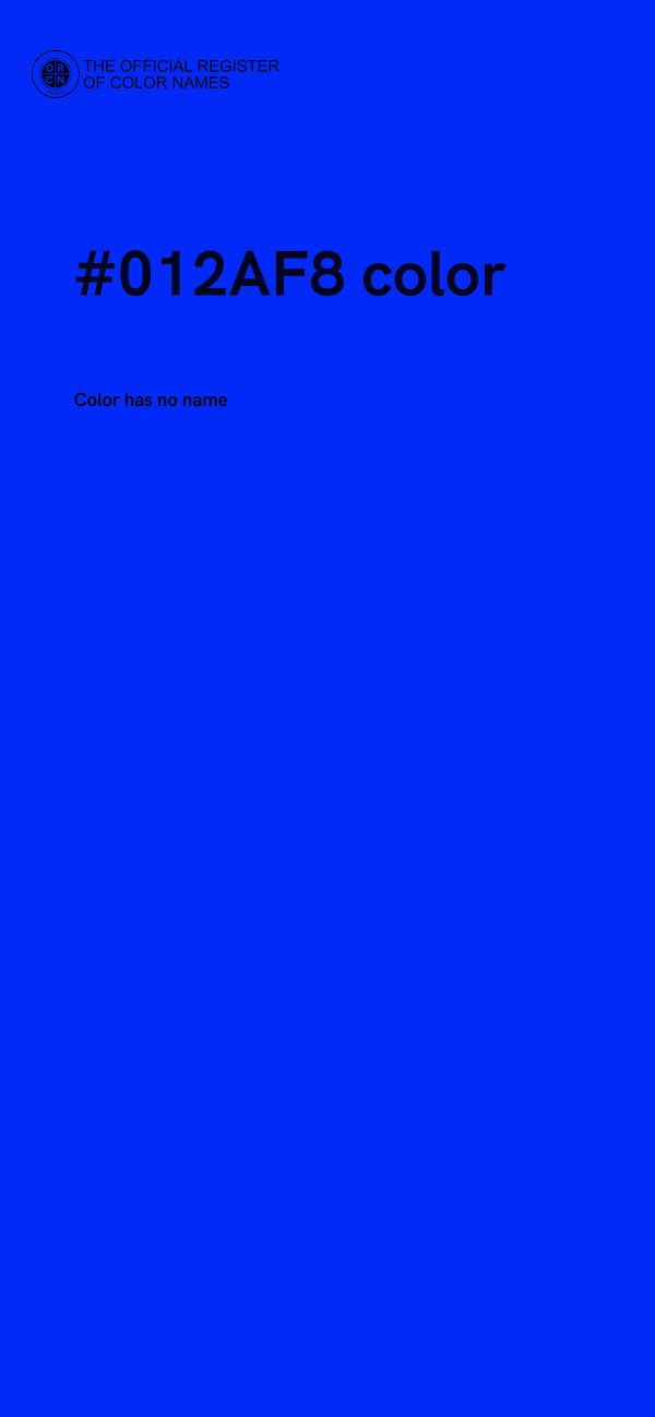 #012AF8 color image
