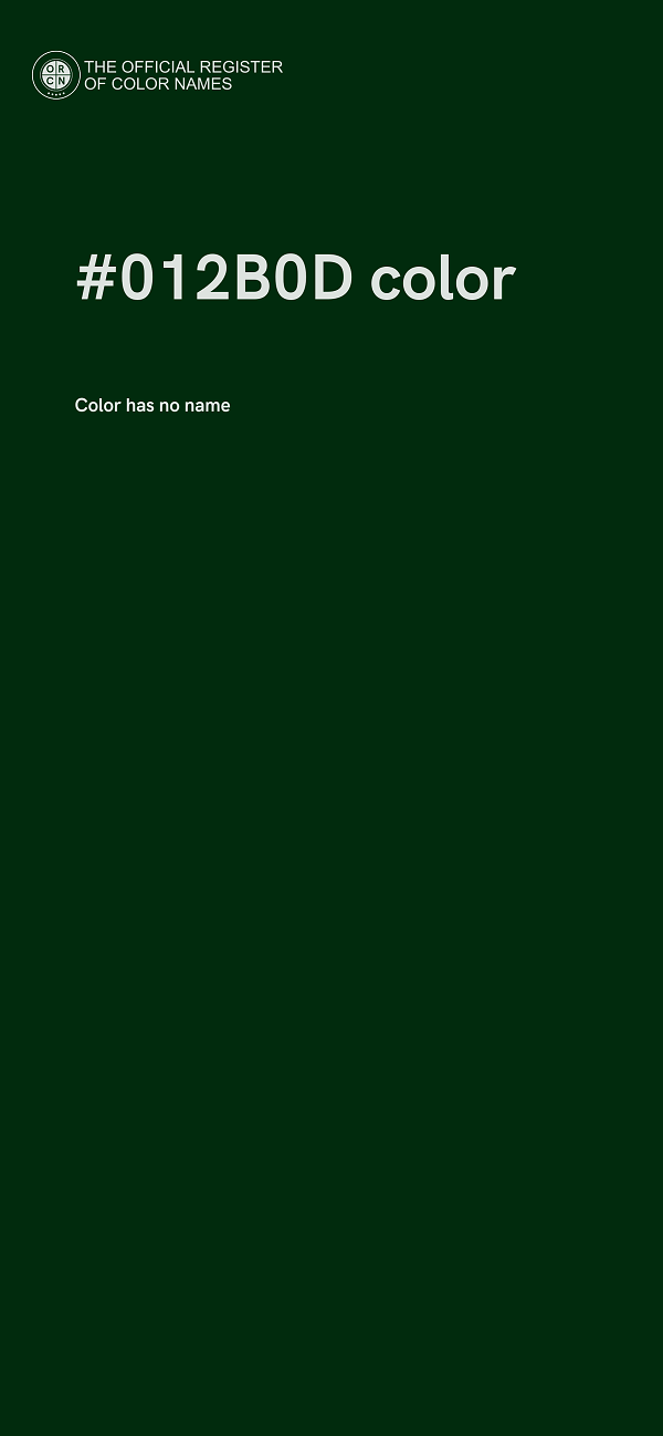 #012B0D color image