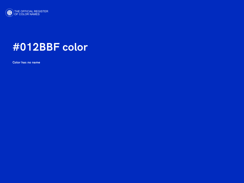 #012BBF color image