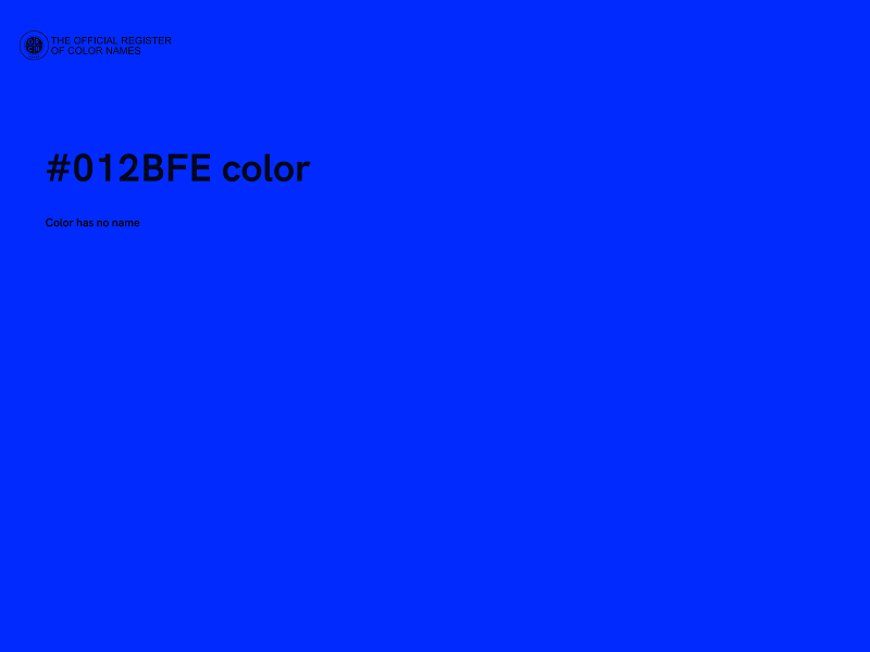 #012BFE color image