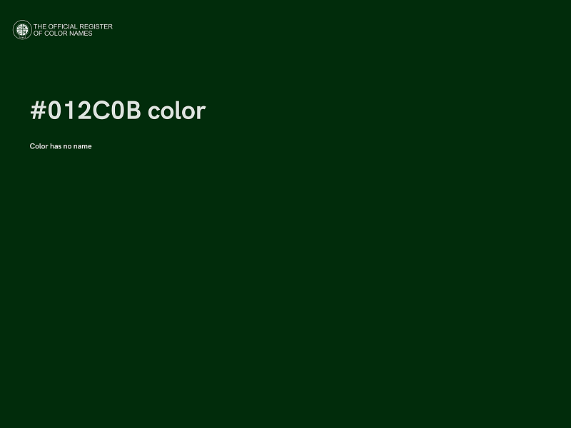 #012C0B color image