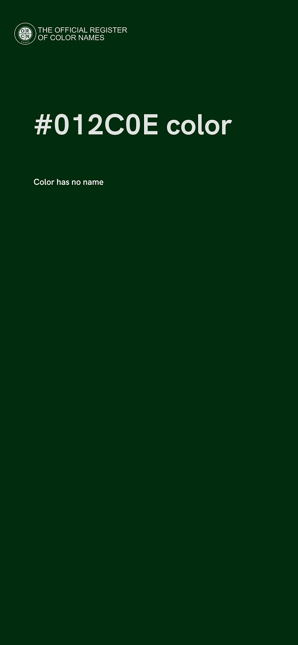 #012C0E color image
