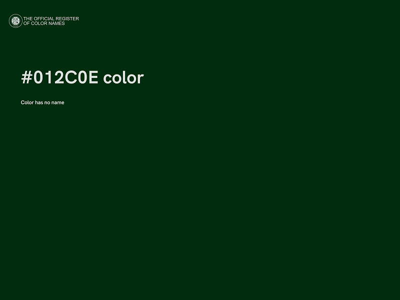 #012C0E color image