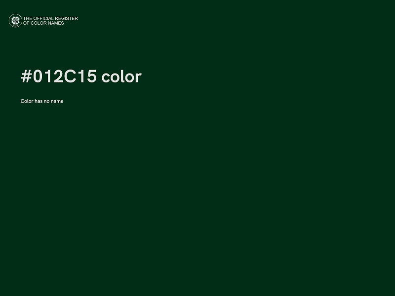 #012C15 color image