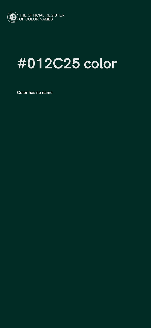 #012C25 color image