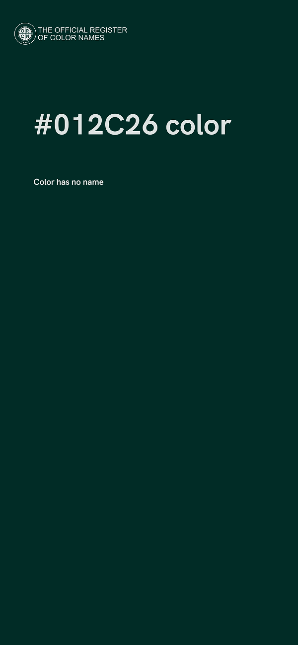 #012C26 color image