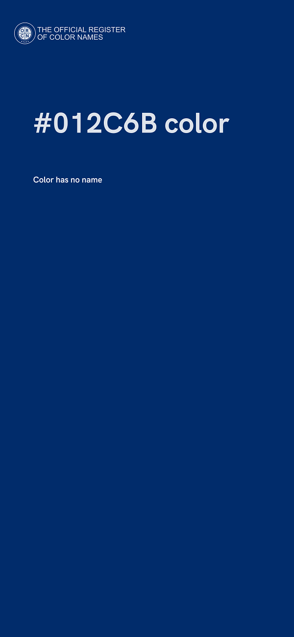 #012C6B color image
