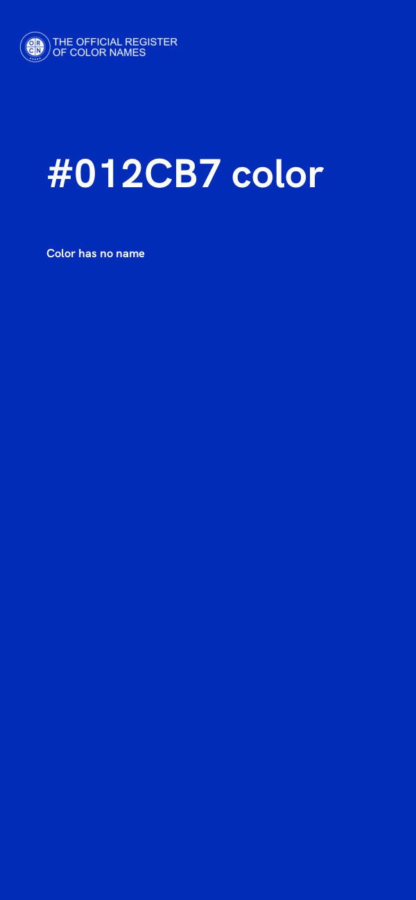 #012CB7 color image