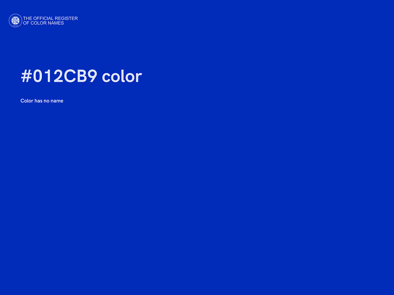 #012CB9 color image